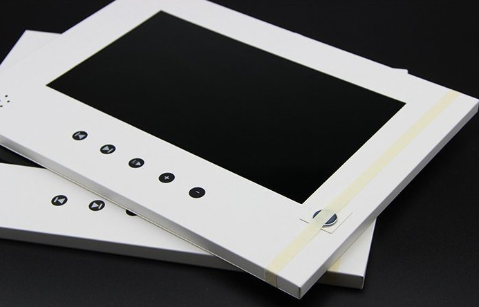 LCD video screen TAG push button activated LCD video screen player