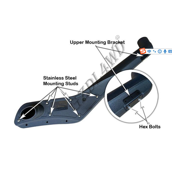 LLDPE Snorkel Kit For D-Max 2021 RG01 TFR/S MY21 MU-X RJ01 UCR/S MY22