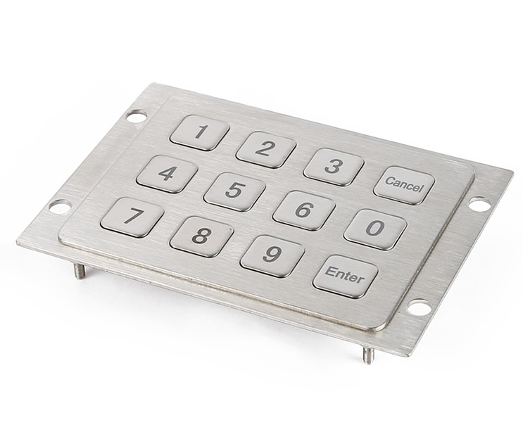 ip68 waterproof higher quality aluminum piezo keypad with 12 keys