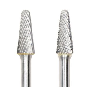 Flute Type Single Cut 12mm*28mm SL Taper Shape With Radius End Burr 6mm Shank Cut Length 28mm for Die Grinder Drill Bit