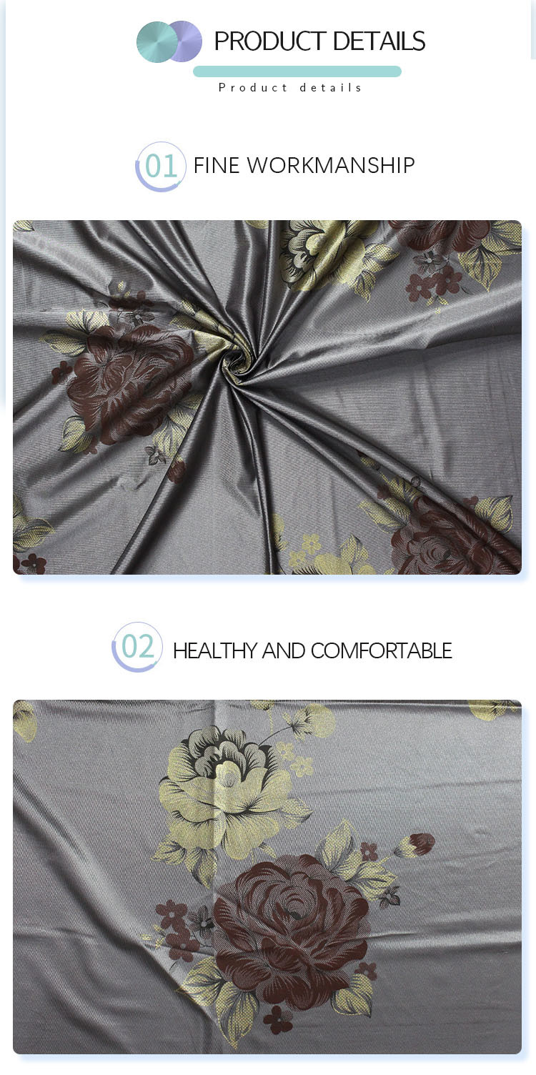 Wholesale Home Textile 75 GSM Golden Print Mattress Fabric 100 Polyester Mattress Fabric