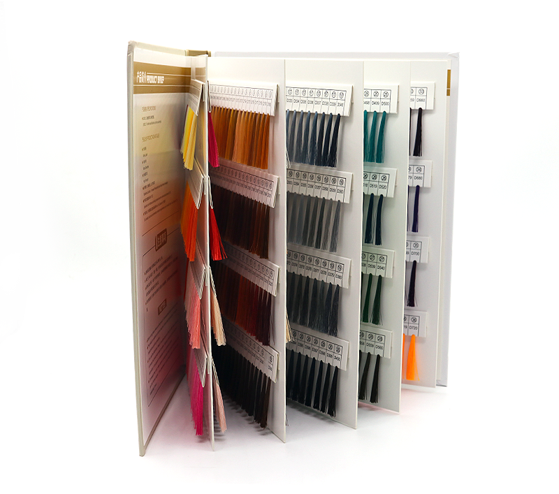 Embroidery Silk Thread Color Cards Book 5000y Length/cone and 100% Polyester
