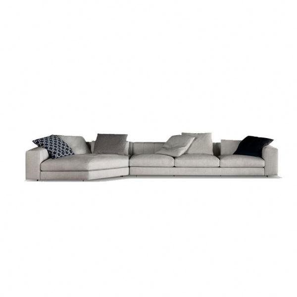 3.9x2.2m Exclusive Leather Sofas Low Arm 600mm Contemporary Living Room
