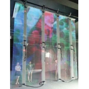 Hot sales products half transparent led display flexible led curtain display