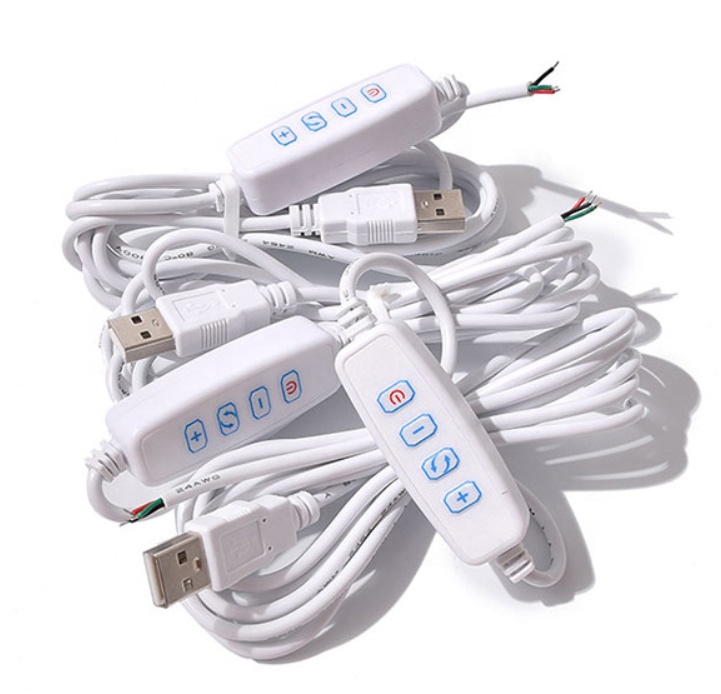 5V LED USB ON OFF Switch Cable Dimmer for Lamp