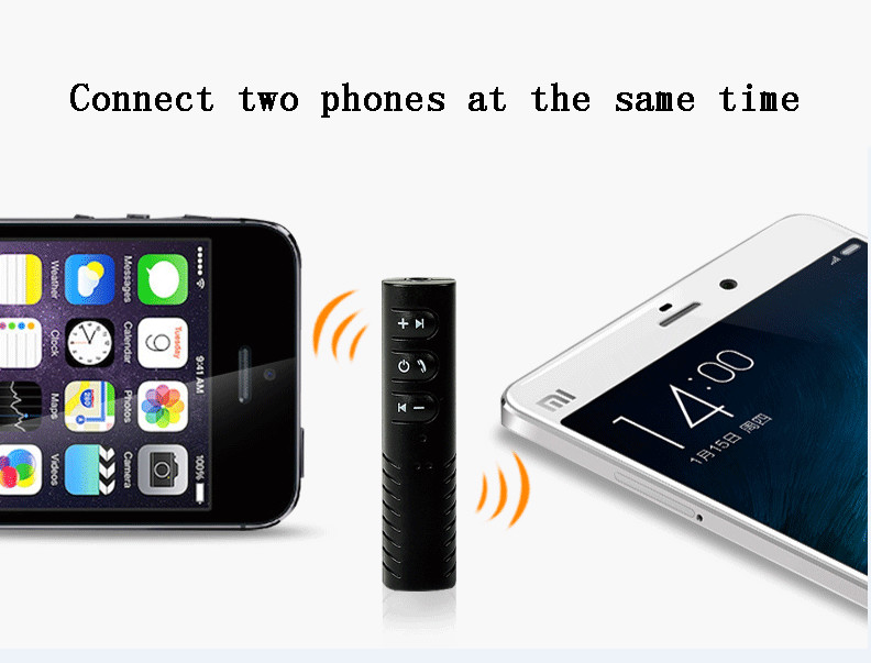 Newest car bluetooth receiver 3.5 mm DC handsfree calling aux car kit speaker OEM order welcomed for iPhoneX 7plus