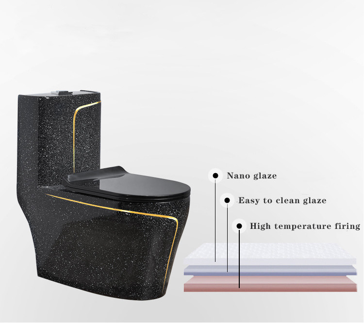 Dual Flushing Flowrate 3L 6L WC Toilet Bowl One Piece Structure