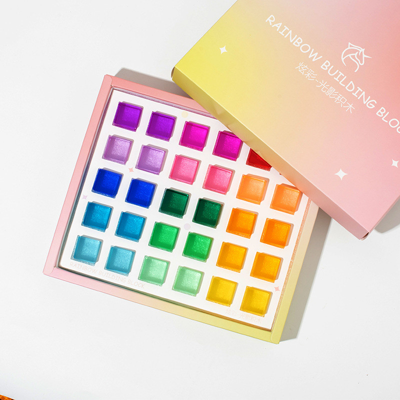 Rainbow Colors Acrylic Building Blocks For Shape Recognition Early Education Toy