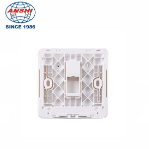 China ANSHI RJ45 86x86mm Single Hole Panel Telecommunication Face Plate on sale