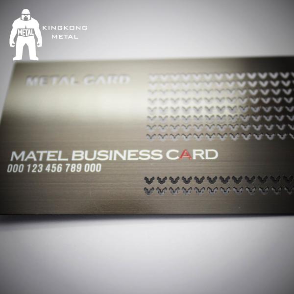 Metal Card Factory Supply Custom Logo Gun Plated Stainless Steel Metal Business