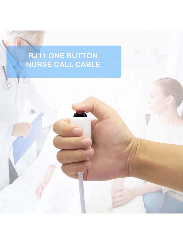Custom 6.35 Single Button Switch Line Emergency Call Button Nurse Call Cable with Clip for Nurse Station Nurse Call System