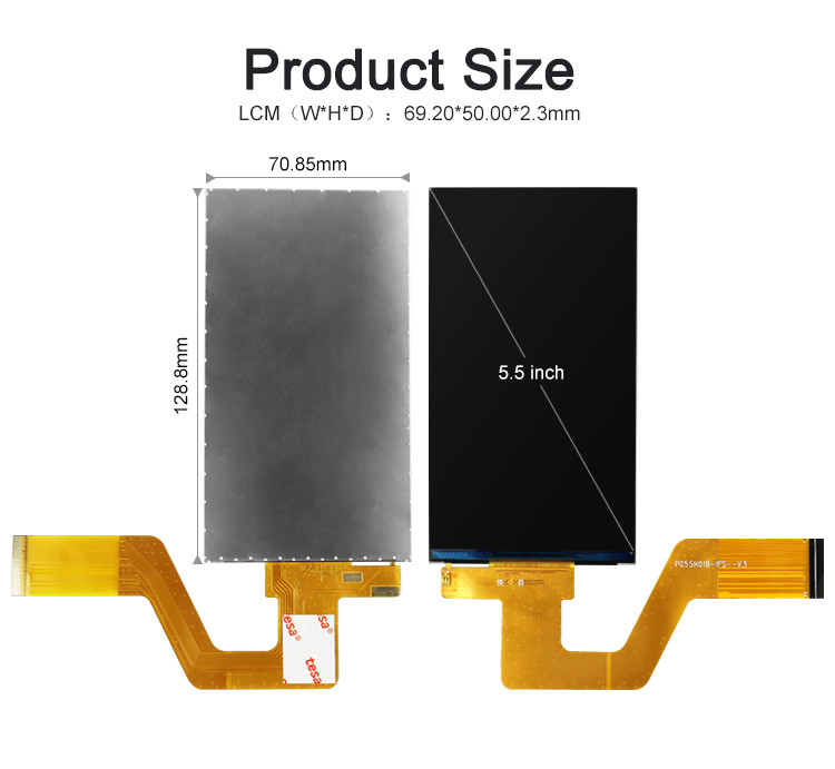 Polcd MIPI 5.5 Inch Lcd Display 720X1280 TFT Capacitive Touch Screen