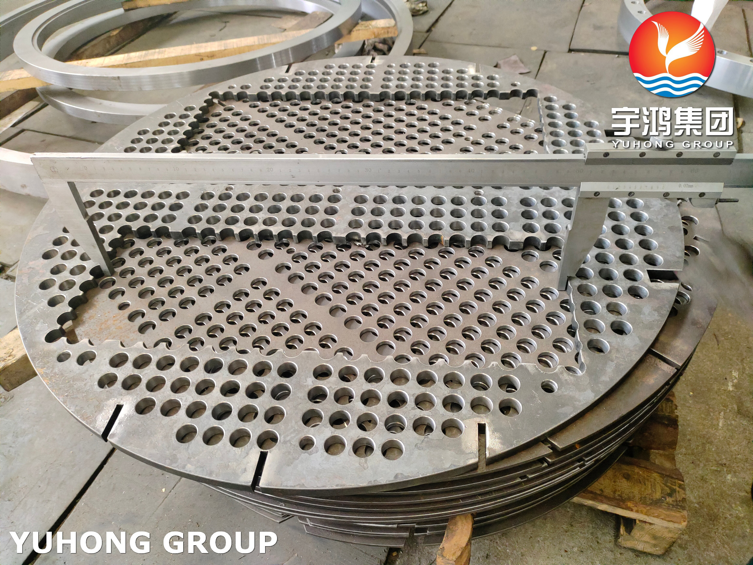 ASTM A266 Gr.2 Carbon Steel Forged Support Plate / Baffle Plate For Heat Exchanger