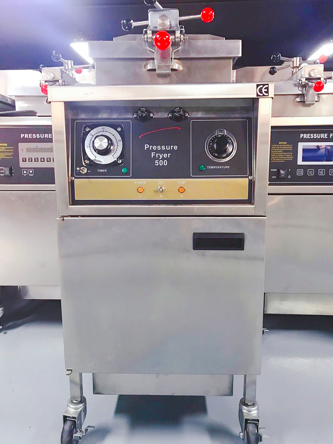 Electric 4HD Commercial Mechanical Panel Chicken Pressure Fryer With Auto Filtration