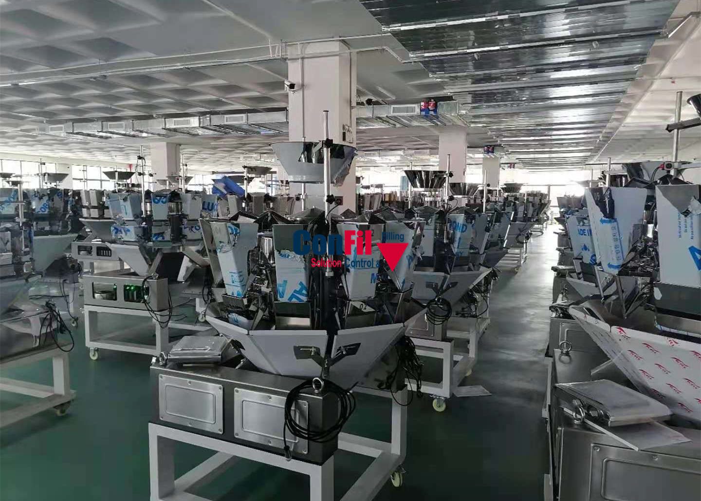 Multihead Weighing Machine Multihead Weigher For Garlic Stainless Steel