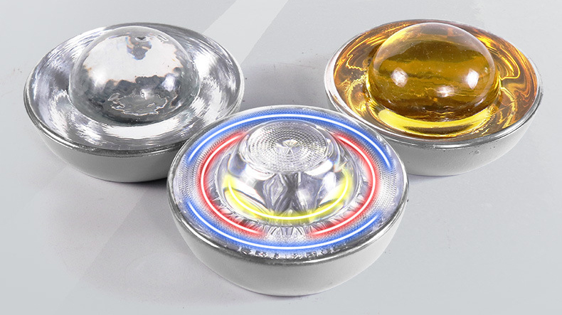 Temporary Road Stud With 50cm Height Solar Powered Glass Design Glass Material