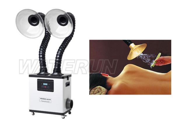 Beauty Salon Portable Fume Extractor 2 Plastic Arms Four Layer Filter