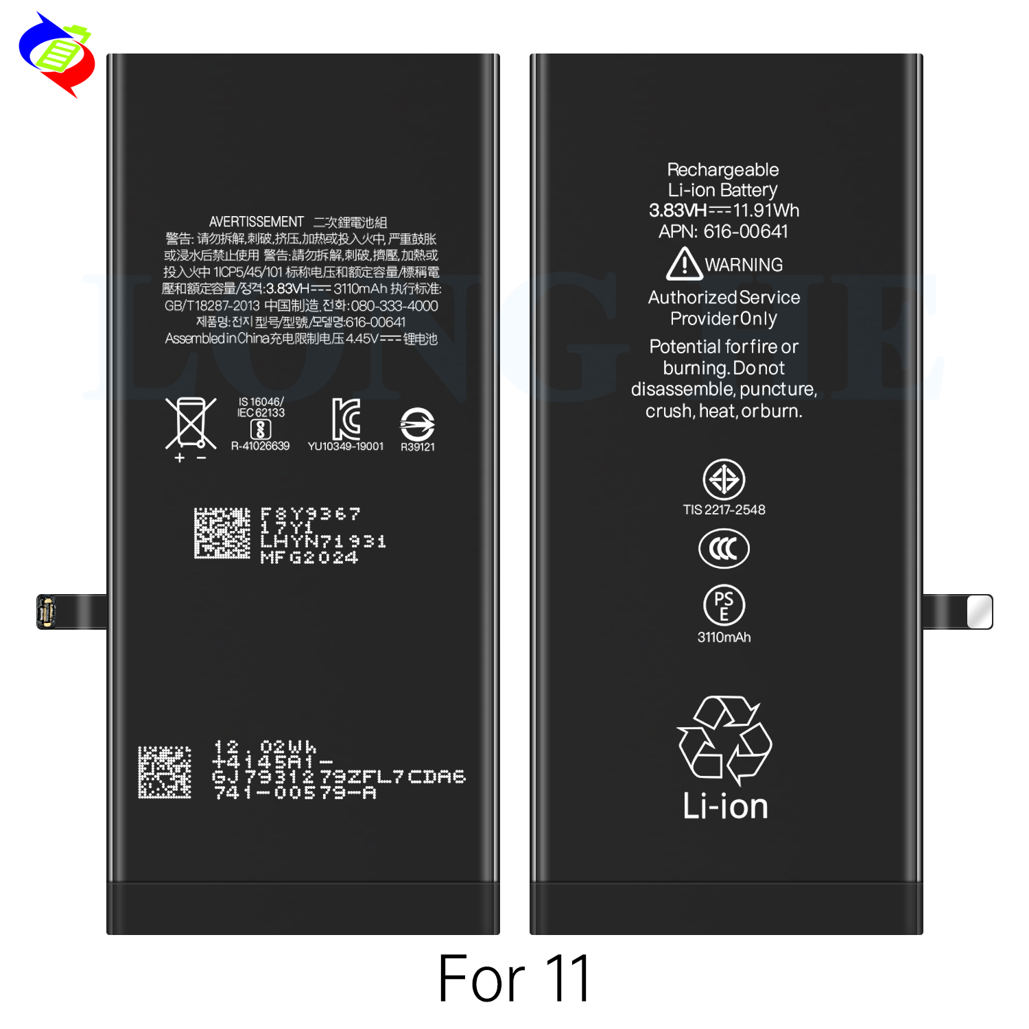 100% Health Solve Popup Repair Phone Upgrade Battery For iPhone 11 Products Status Stock