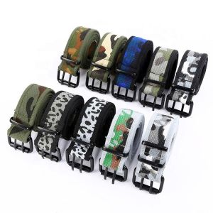 Camouflage Fabric Web Belt Custom 105cm Double Eyelet Polyester Cotton