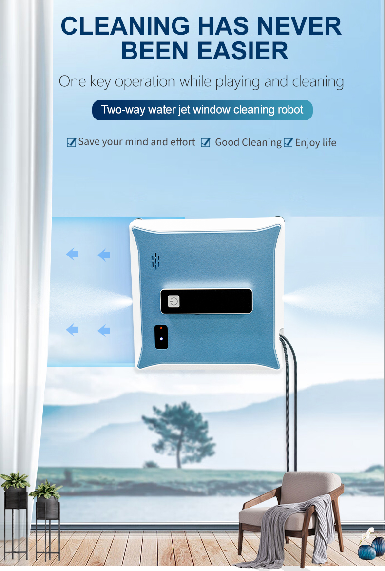 216mm Window Cleaning Robot AU Plug 72W Window Washing Robot