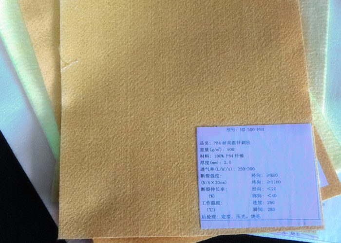 Nonwoven micron Nylon P84 Polyester filter cloth for dust collector bag