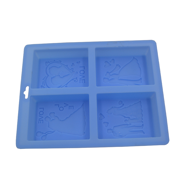 New Design Customize Food Grade 4 Cavity Silicone Soap Mould Sustainable