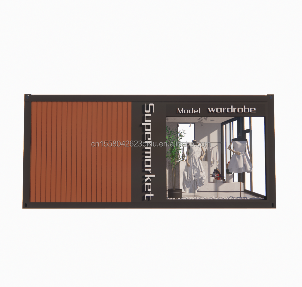 Wall 100mm Wave Sandwich Panel Hotel Container Store Customizable Flat Packaging Quick Installation Prefabricated House
