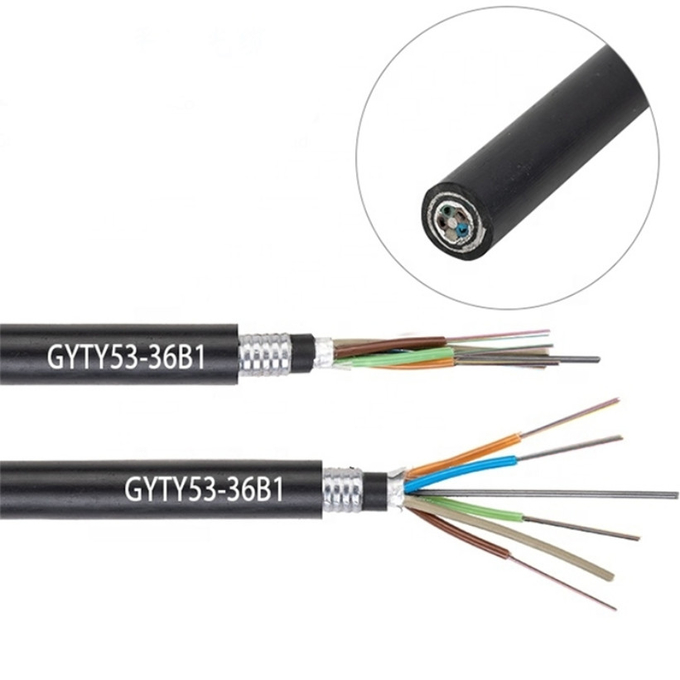 Underground Directly Buried Armored Cable Fiber Optic Cable GYTA53