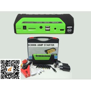 Green Portable Car Jump Starter Led Light Torch / Sos / Strobe 3 In 1 Jump