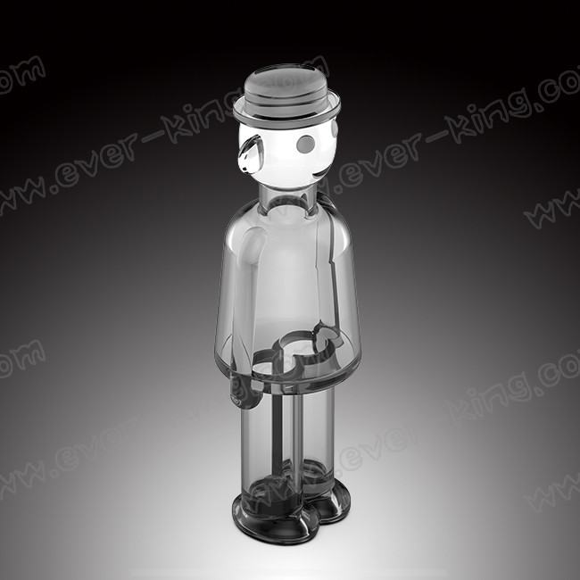 Acrylic Plastic Crystal Head Shaped Wine Bottle Stopper Custom Design