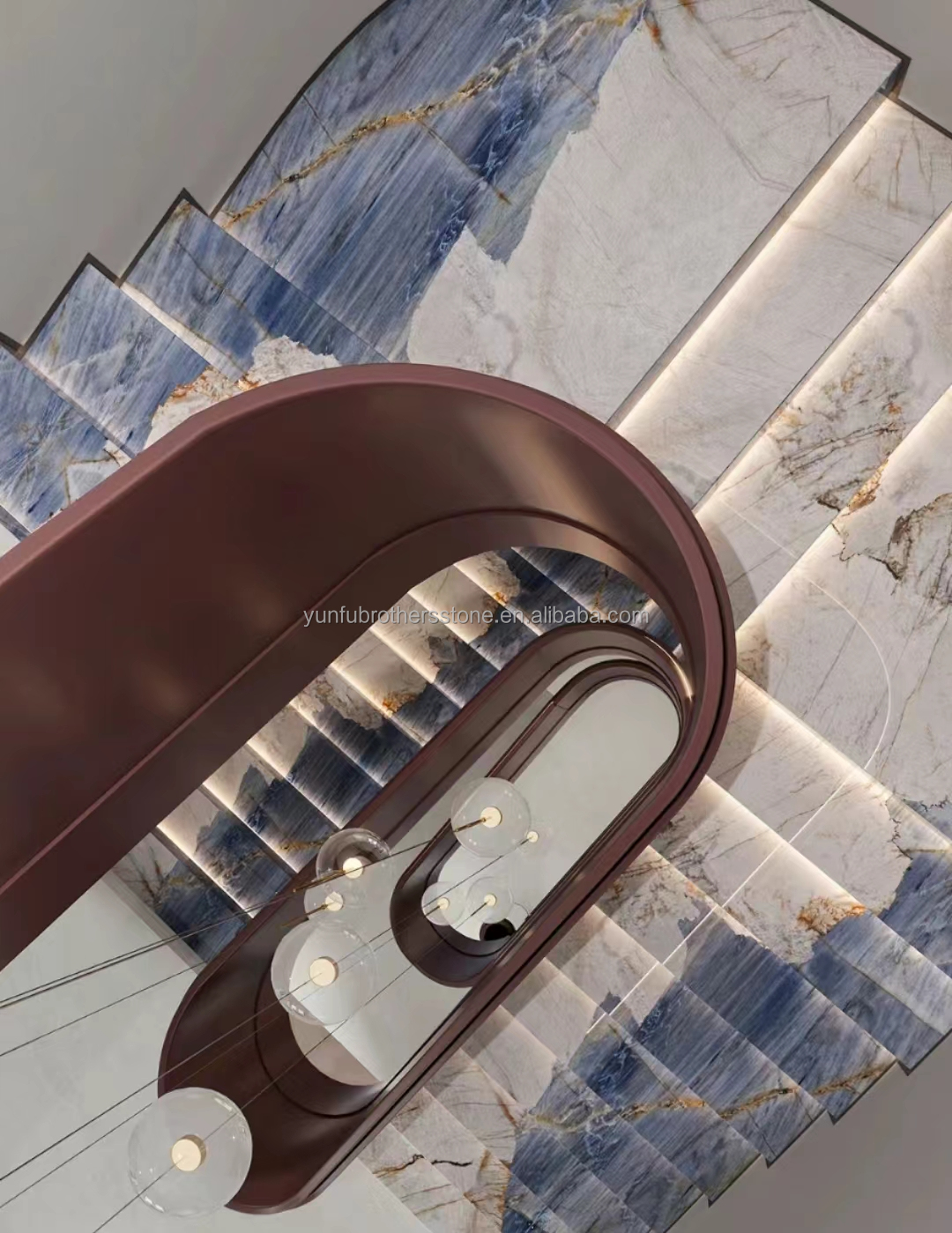 Artificial Stone Stair Material Modern Design Luxury Indoor Non Slip Floor Tiles