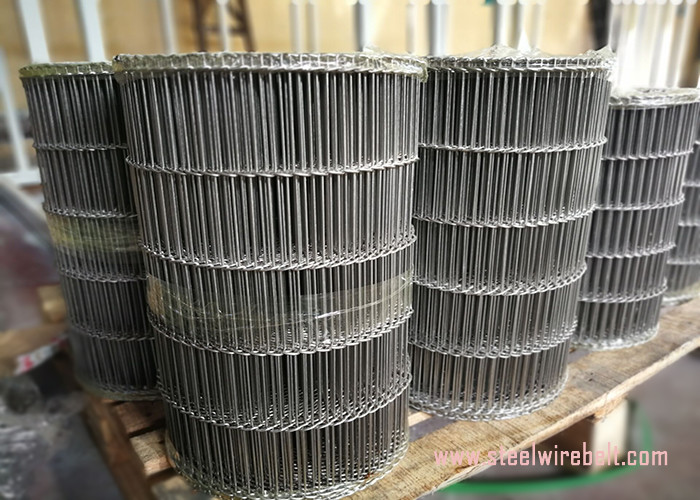 Flat Flex Wire Mesh Belt , Stainless Steel Flat Wire Conveyor Belt Alkali Resisting
