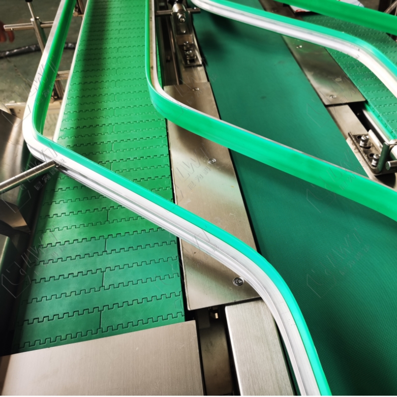 Food Canned Bottles Conveying Slat Top Chain Conveyor For Industry Packaging Line