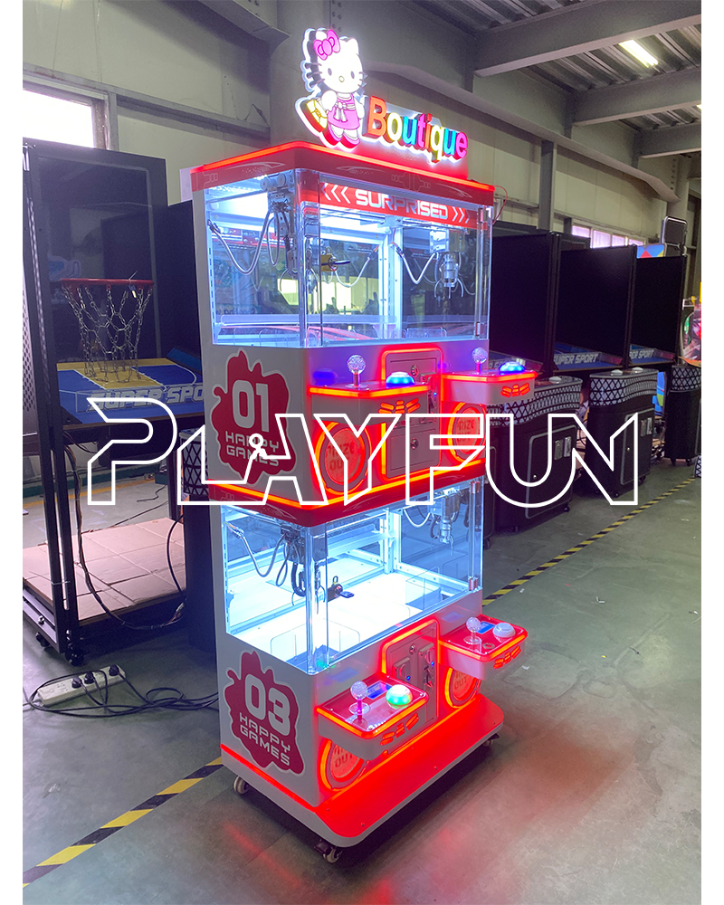Customized logo Mini Claw Crane Games Boutique Prize Game Mini Baby Good Show 4 Players Mini Baby Claw Machine for Sale