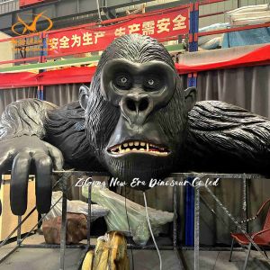 Custom Colors Robotic Lifesize Animatronic Animal Chimpanzee For Themed Park