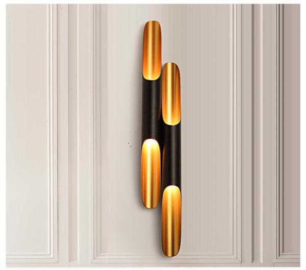 Replica Delightfull Coltrane Pipe Black Gold Rustic vintage industrial wall