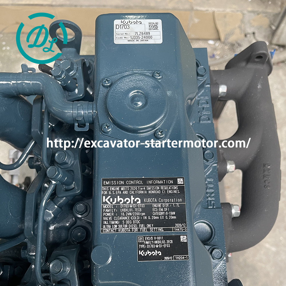 D1105-ES07 Diesel Engine Kubota 1K530-87271 18.1KW/2800rpm U20