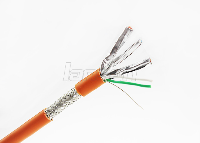 Network Al Foil Shielded Copper Braiding SFTP Cat6a Cable