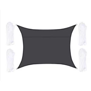  300D 165GSM Retractable Patio Gardenline Swimming Pool Shelter Polyester Oxford Canvas Sun Shade Sail for Shade Sails &amp; Nets Manufactures