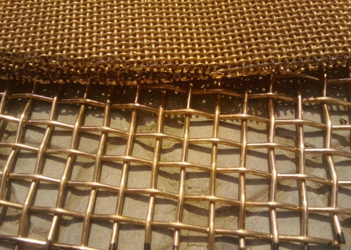 Woven Type Brass Wire Mesh Screen Square Hole 1m Width For Liquid Filter