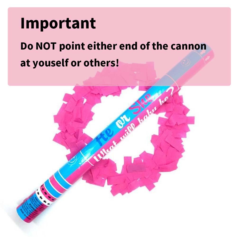 18" Eco-friendly Gender Reveal Cannon Biodegradable Flameproof For Baby Shower Party Supplies