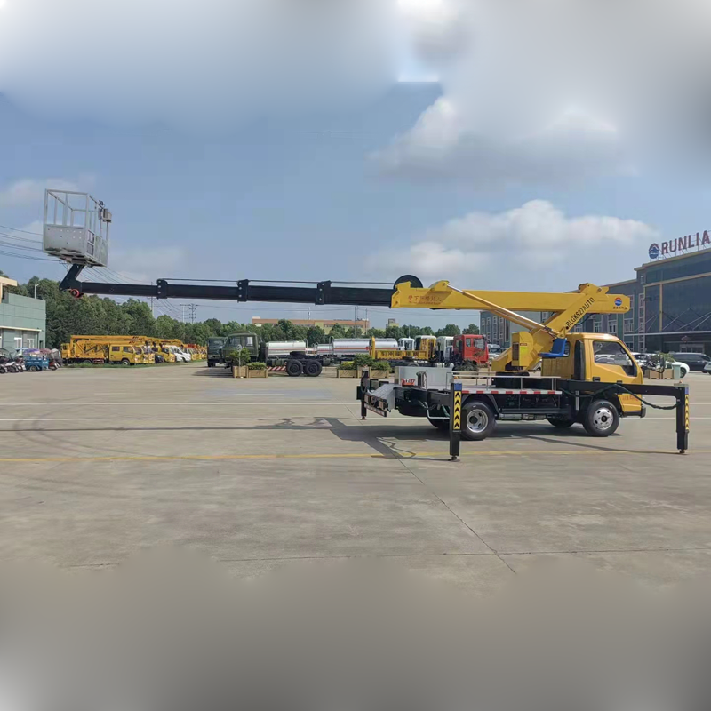 JMC 4x2 Single Row Boom Lift Bucket Truck Lifting Platform Truck Remote Control Diesel Fuel