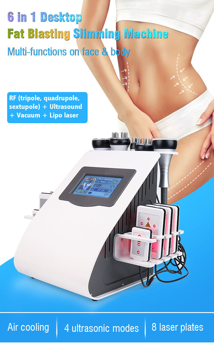 6in1 Cavitation 2.0 40k Vacuum Radio Frequency Vacuum Slim Beauty Machine