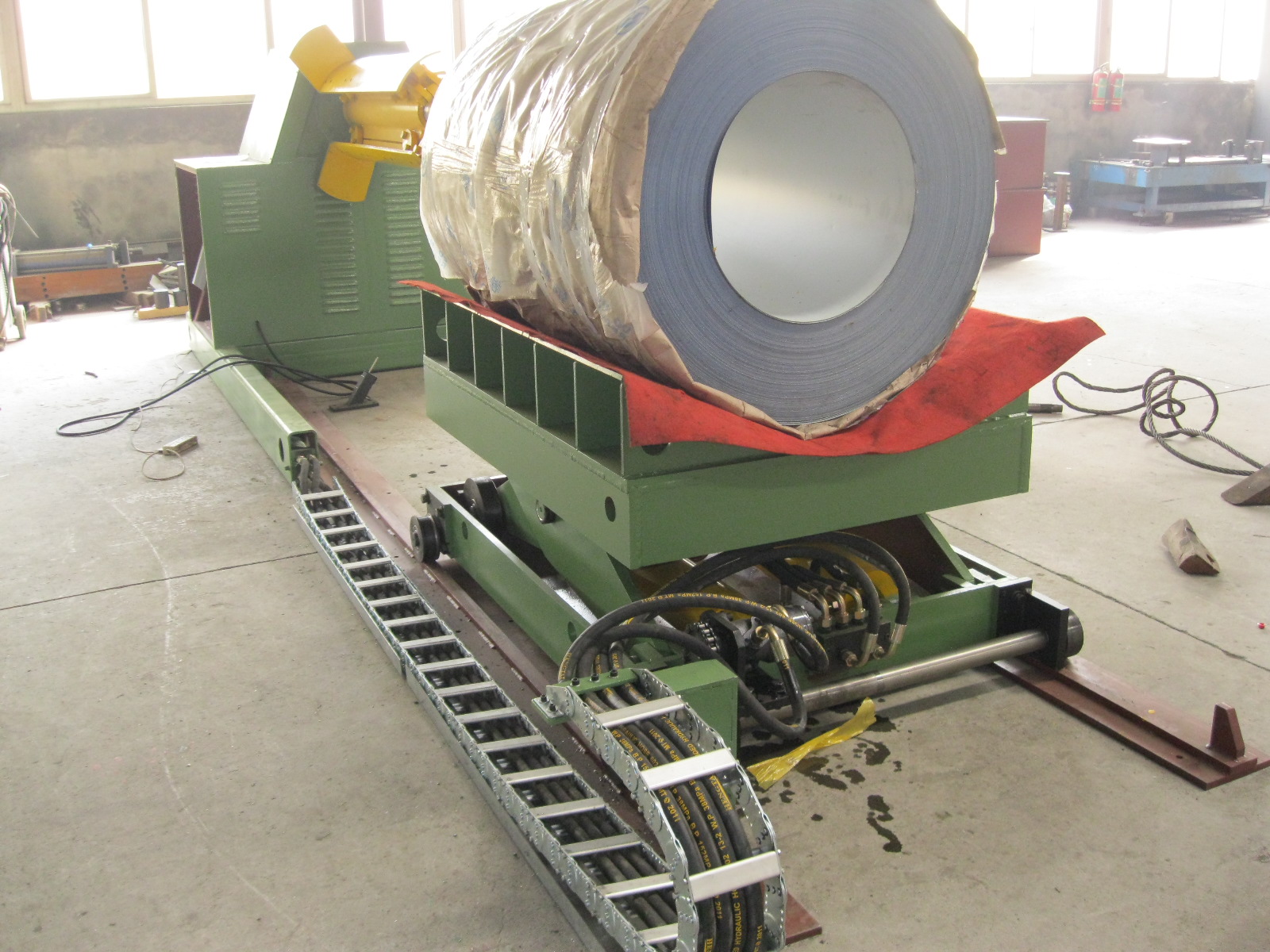 Automatic PU Sandwich Panel Production Line , Polyurethane Sandwich Panel Making Line