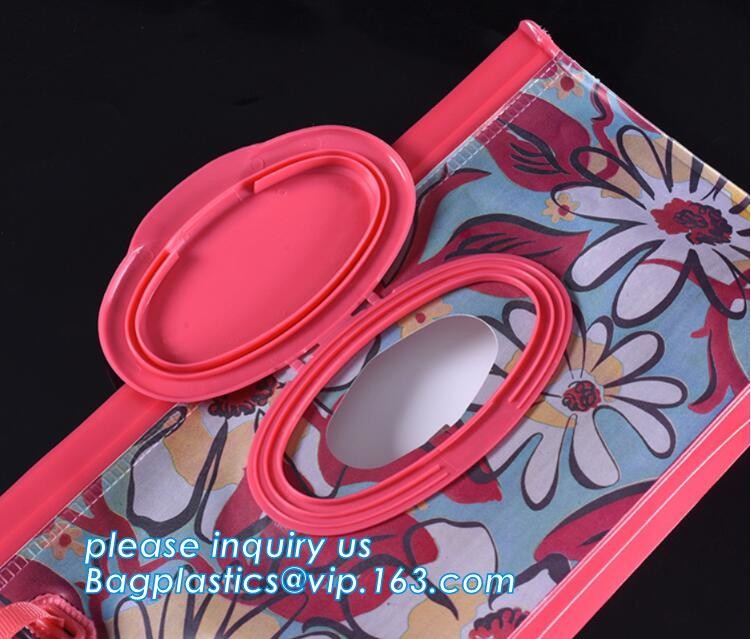 Wet Wipe Pouch, Travel Wipes Case Reusable Refillable Wet Wipe Bag , Recyclable Eva baby tissue gusset wet wipes pouch b