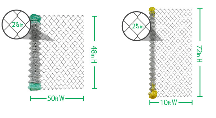 4MM PVC Coated Chain Link Fence Woven Diamond Chain Link Mesh Fence