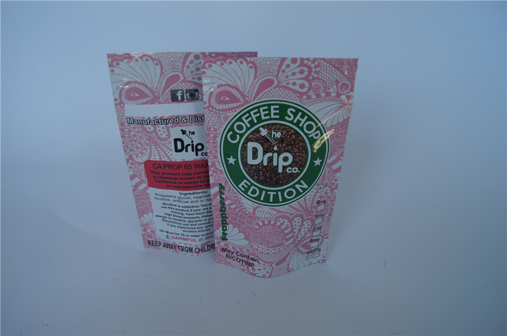 Custom Printing Stand Up Vape Package Packaging Bags with Zipper / Tear Notch