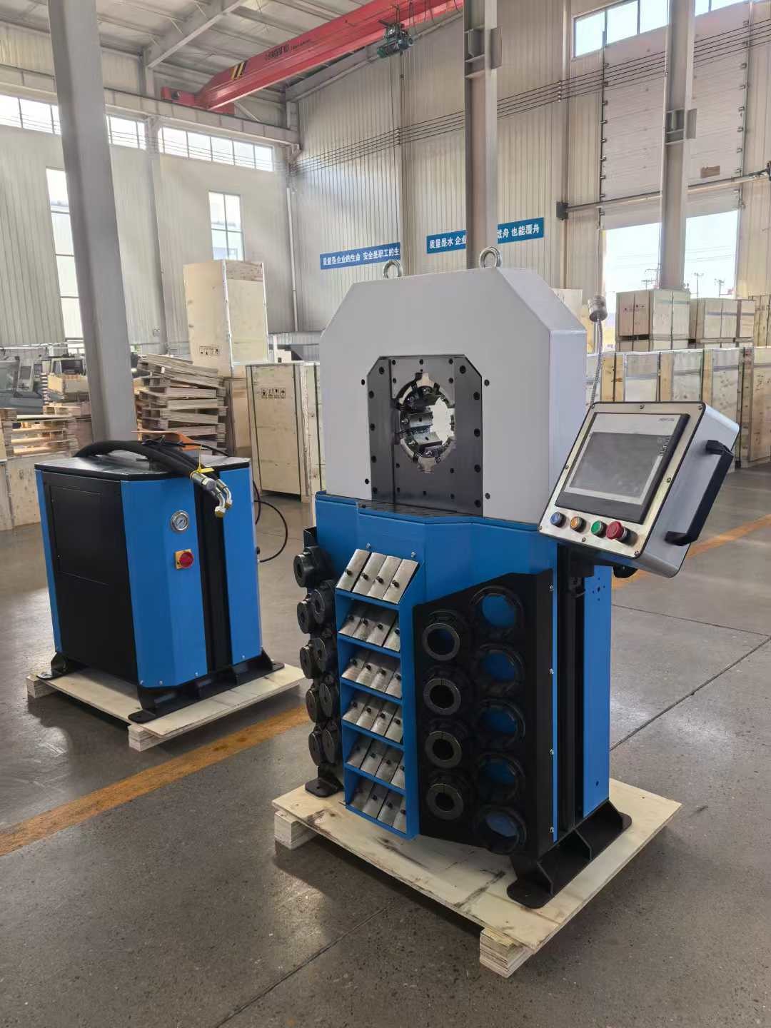OEM Service 0.01mm Accuracy Hose Crimping Machine 4 Inch Big Capacity Crimping Range Electric Hydraulic Crimping Tool