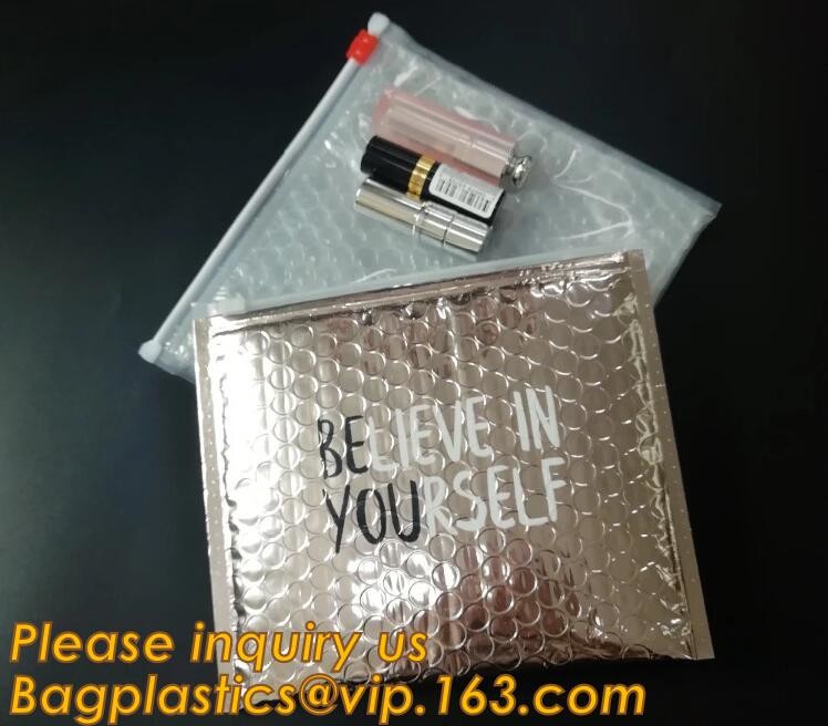 Custom Bubble Zip lockkk Packaging Bag Slider Padded Bag,Anti Shock Plastic PE Material Mailer Zip Lock Padded Bag /Slider