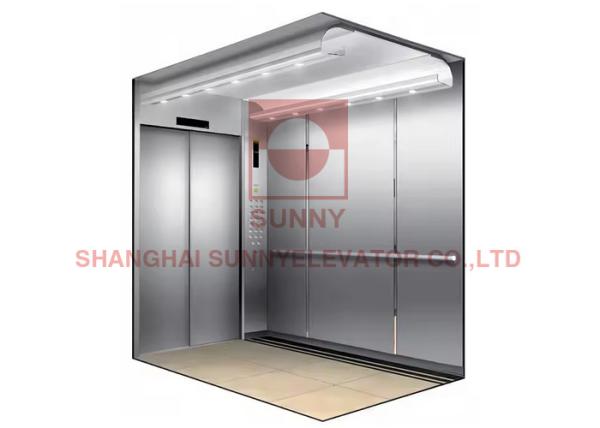 2000kg Load Residential Elevator With Hairline-Etched Stainless Steel Hospital